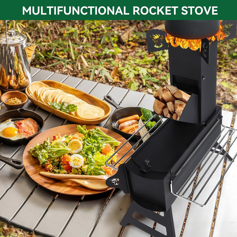 gaomon Portable Rocket Stove For Camping Wood Burning Camping Stove For Cooking Collapsible Backpacking Wood Stove Minute Man Rocket Camp Stove Outdoor Minuteman Cooking Stove Stove Outdoor Wayfair